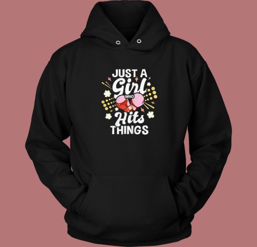 Just A Girl Who Hits Things Kickboxing Hoodie Style