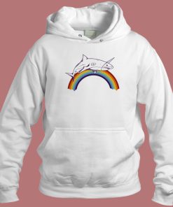 Shark Rainbow Graphic Hoodie Style