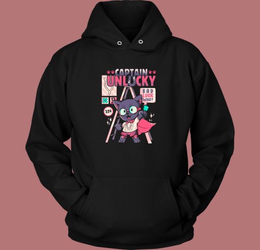 Captain Cat Unlucky Graphic Hoodie Style