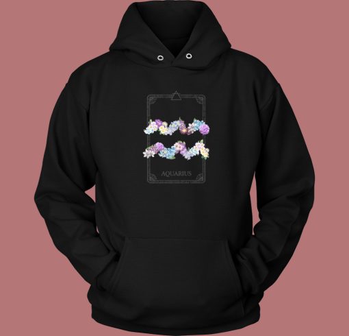 Floral Zodiac Sign Aquarius Hoodie Style