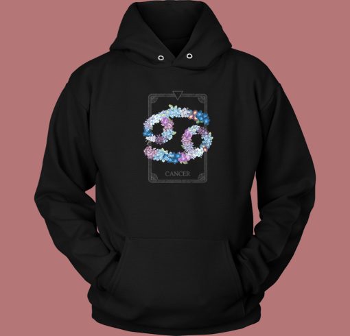 Floral Zodiac Sign Cancer Hoodie Style