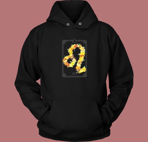 Floral Zodiac Sign Leo Hoodie Style