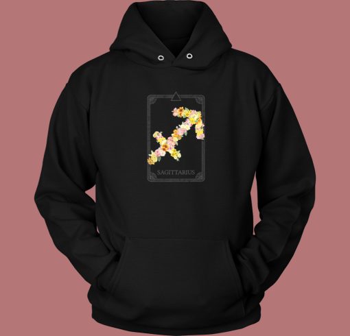 Floral Zodiac Sign Sagittarius Hoodie Style