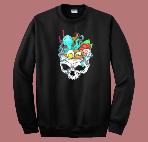 Octopus Skull Ramen 80s Sweatshirt