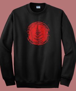 Red Moon Fern Graphic 80s Sweatshirt