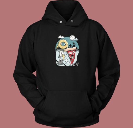 Spooky Night Pizza Funny Hoodie Style