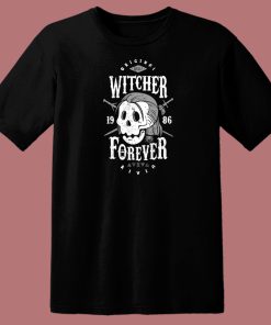 Witcher Forever Skull 80s T Shirt Style