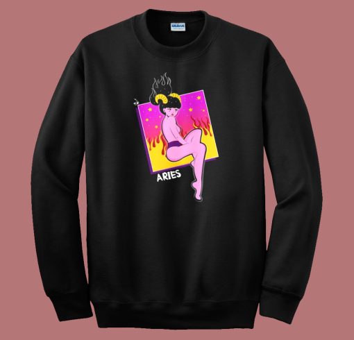 Sexy Zodiak Aries 80s Sweatshirt