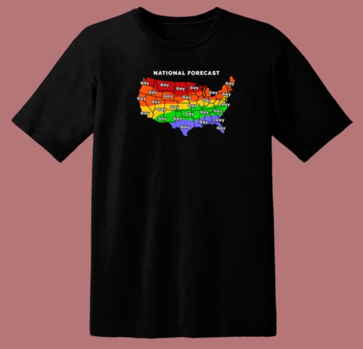 National Forecast Map Gay T Shirt Style