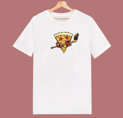 Pizza Ice Hockey Funny T Shirt Style