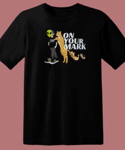 Alien And Panther On Your Mark T Shirt Style