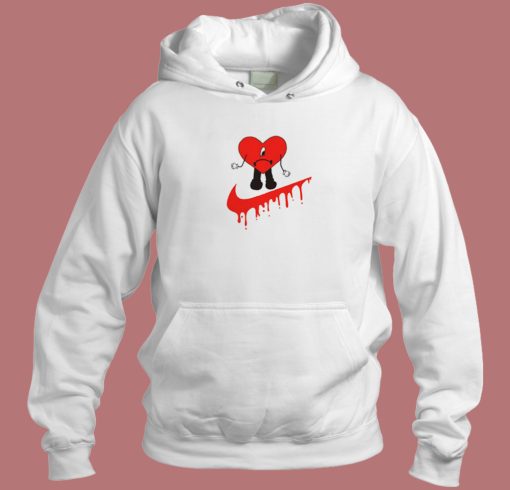 Bad Bunny Nike Sad Heart Parody Hoodie Style