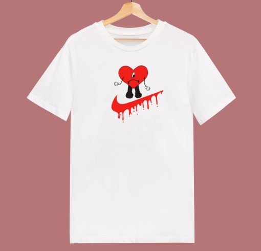 Bad Bunny Nike Sad Heart Parody T Shirt Style