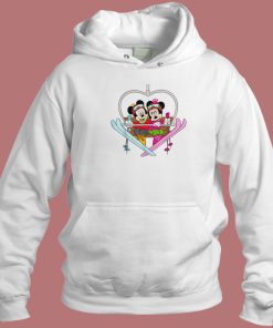 Mickey And Minnie Heart Shaped Sky Hoodie Style