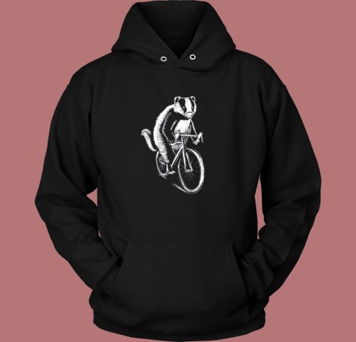 Badger On A Bicycle Hoodie Style On Sale