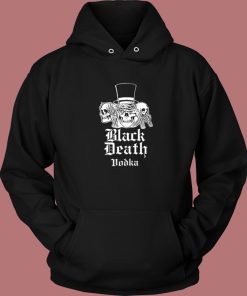 Black Death Vodka Skull Hoodie Style