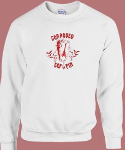 Corroded Coffin Graphic Sweatshirt