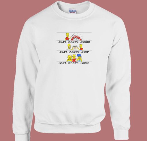 Bart Knows Books Beer Sweatshirt