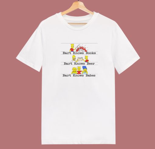 Bart Knows Books Beer T Shirt Style