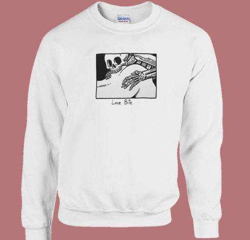 Skeleton Love Bite 80s Sweatshirt