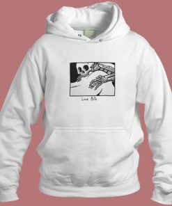 Skeleton Love Bite 80s Hoodie Style