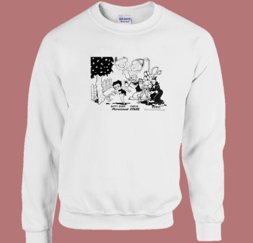 Betty Boop Popeye And Koko The Clown Sweatshirt