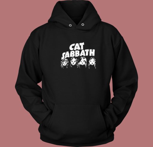 Black Sabbath Cat 80s Hoodie Style