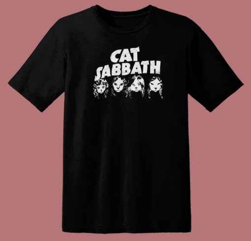 Black Sabbath Cat 80s T Shirt Style