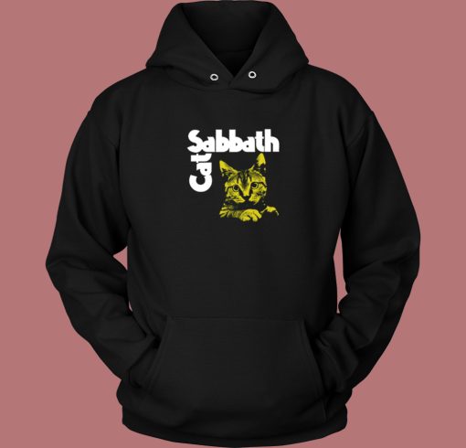 Cat Sabbath Funny 80s Hoodie Style