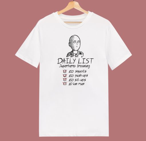 Daily List By Saitama Funny T Shirt Style