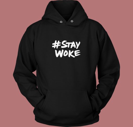 Elon Musk Stay Woke 80s Hoodie Style