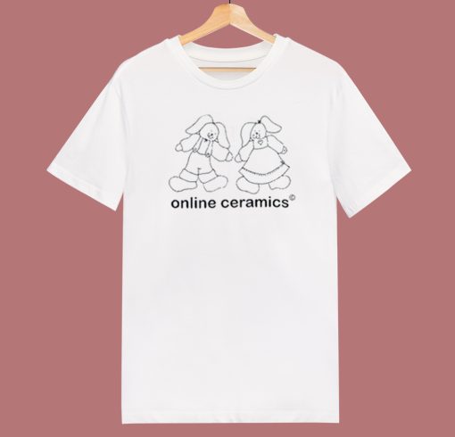 Online Ceramics Bunny Logo T Shirt Style