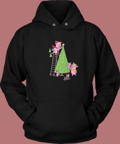 Percy Pig Christmas Tree Hoodie Style