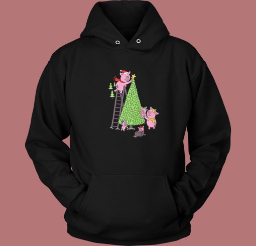 Percy Pig Christmas Tree Hoodie Style