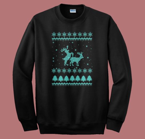 Sexing Reindeer Ugly Christmas Sweatshirt