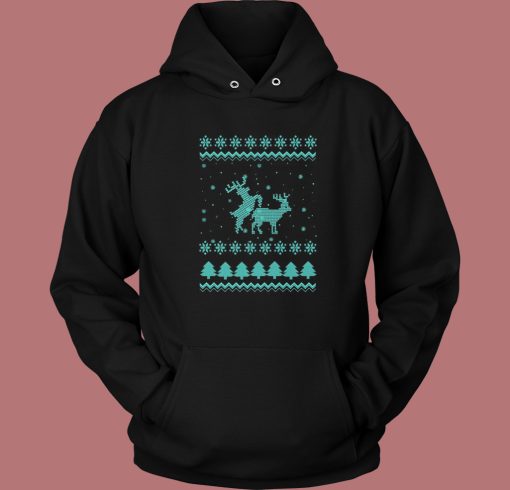 Sexing Reindeer Ugly Christmas Hoodie Style