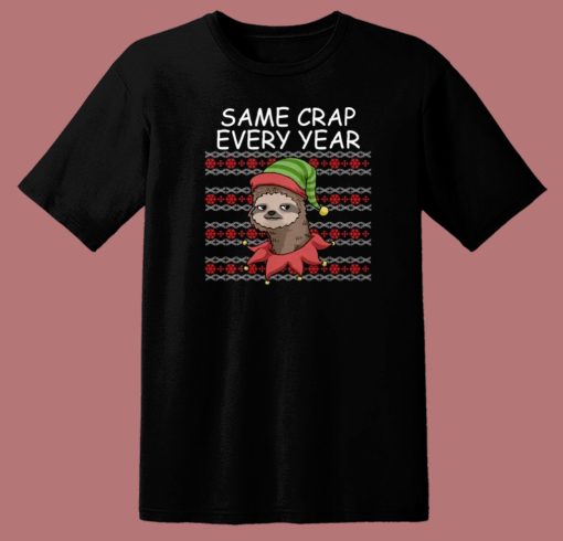 Sloth Santa Hat Christmas T Shirt Style