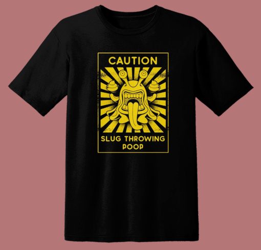 Slug Throwing Poop T Shirt Style