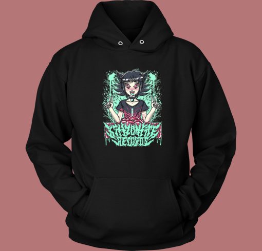 Kitty On Fire Records Hoodie Style