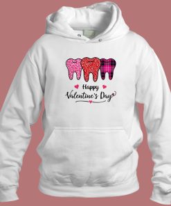 Three Teeth Heart Valentines Hoodie Style