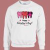 Three Teeth Heart Valentines Sweatshirt