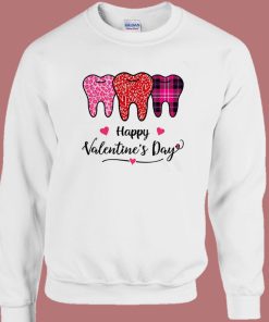 Three Teeth Heart Valentines Sweatshirt