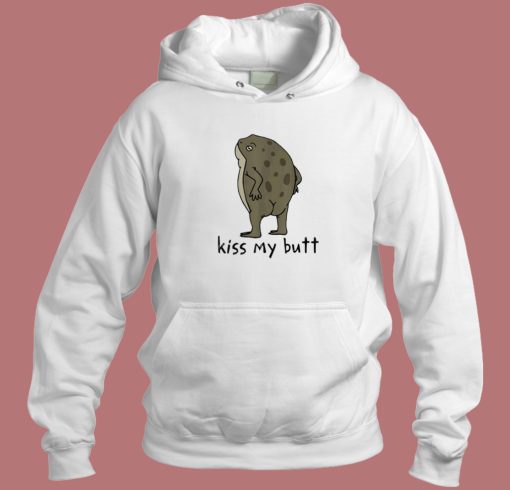 Frog Kiss My Butt Funny Hoodie Style