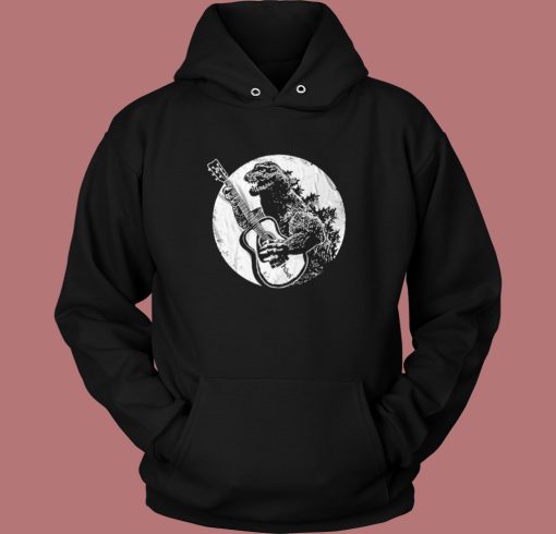 Godzilla Playing Guitar Hoodie Style