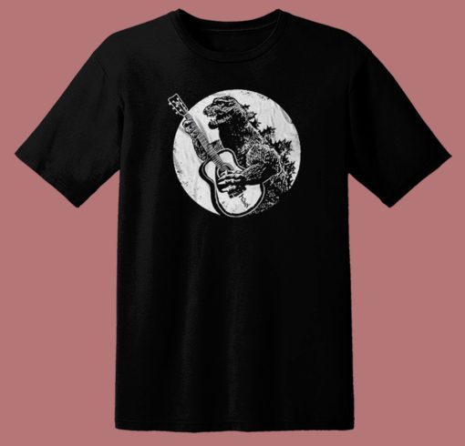 Godzilla Playing Guitar T Shirt Style