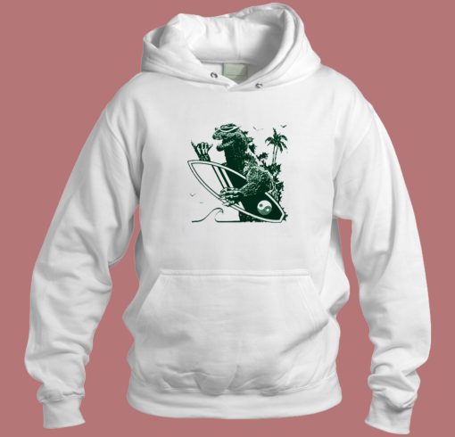 Godzilla Surfing Hoodie Style