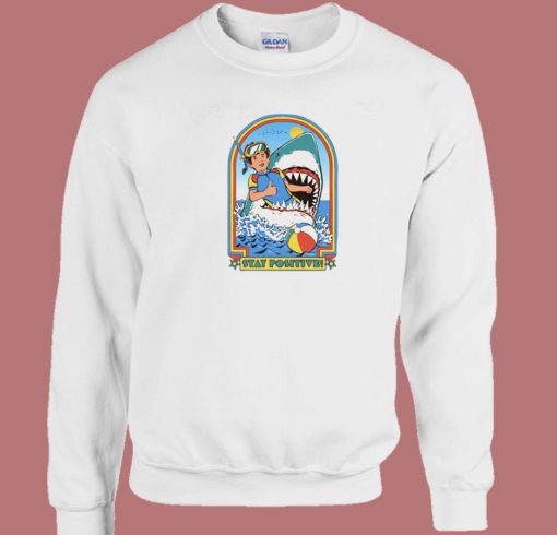 Stay Positive Shark Boys Sweatshirt