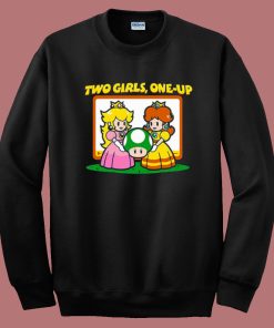 Two Girls One Up Game Parody Sweatshirt