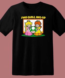 Two Girls One Up Game Parody T Shirt Style