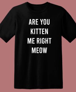 Are You Kitten Me Right Meow T Shirt Style